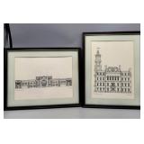 Framed Fred Weinman Prints Old Federal 1868-1968