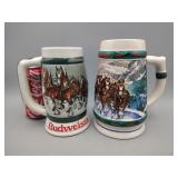 2 Budweiser Steins