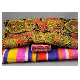 Fabric, 4.5 Yards - 1971 Multicolored Seersucker