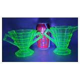 Uranium Glass Indiana Glass Co.,'Tea Room'