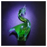 Murano uranium Glass Swan,6 1/2'