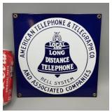 Telephone Porcelain Sign 8'x8'