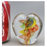 Murano Glass Heart Paperweight