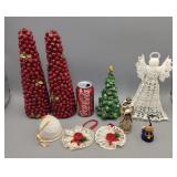 Christmas Decor Candles Bells