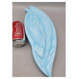 Mid Century ceramic ashtray,blue,17.5', original