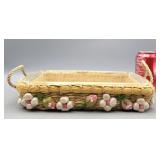 Pyrex Casserole Dish in Decorative Carry Basket