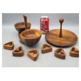Vintage Kustom Kraft Black Walnut Wood Lazy S