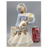 Signed Hedi Schoop 1950's 12' Lady With Flowers