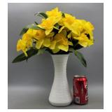 Vase 9' H & Artificial Daffodils