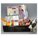 Group of Ribbons, Threads, Twine, Sewing Kits &
