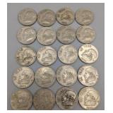 Mexico Un Peso Clad Coins 70s