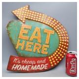 Metal Sign 16' X15' 'Eat Here'