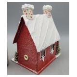 Christmas decor, small house, has spot for light