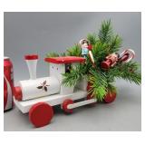 Christmas decor,10 1/2' wooden holiday train