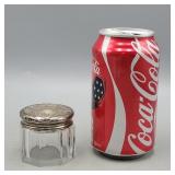 Sterling Lid Small Dresser Jar, Stamped