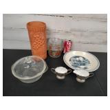 Terracotta Wine Crock - Pie Dish - Clear Glass