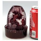 Egermann Ruby Red Votive Candle Holder Czech