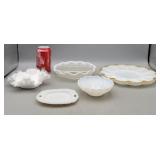 Ruffled Edge Bowls, Egg Plate & More