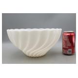 Milk Glass Twist Design Bowl