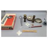 Cigar Box with Miscellaneous Items