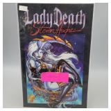 Comic Lady Death by Steven Hughes signed 1996 -