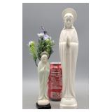 Virgin Mother Mary Planter Vase & Figurine