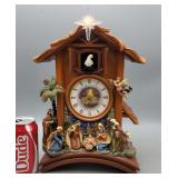Nativity Clock Light Sound and Dove Work Clock