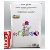 Inflatable Whimsical Colorful Snowman, in Box,