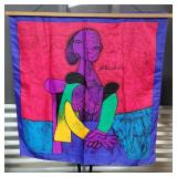 Picasso Art Scarf Roughly 34.5'X34.5'