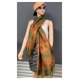 Pashmina scarf, 100% Pashmina wool,72' long X 27'