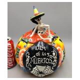 Blue Sky Halloween Ceramic Candy Jar