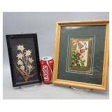 Framed Art Decor Dried Flowers and Early 1900s