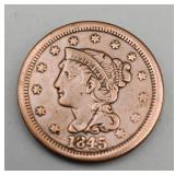 1845 Large Cent Bent