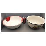 Serving Bowls - Tomato Bowl has cracks and chips