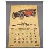 1915 Calendar Buick Chevrolet
