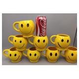 McCoy Smiley Face Ceramic Mugs
