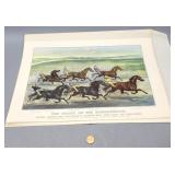 1955 Currier & Ives Art Calendar Pages