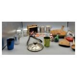 Misc. Salt & Pepper Shakers Cups Cake Candle