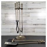 Fireplace Tool Hanger Set Brass Handles