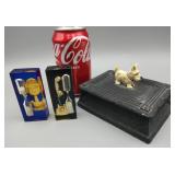 Dog Trinket Box & Egg Timers Dogs Tail Has Damage