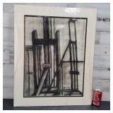 Charcoal Art  29' ï¿½ 23.5' - Signed Nancy Nicholas