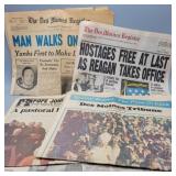 Multiple Issue Newspaper Headline Lot