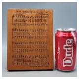 Hymn Carved in Wood