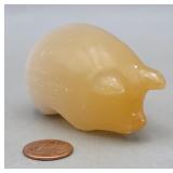Pig Figurine - Russian? Selenite/Moonstone?