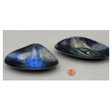 Enameled Copper Trinket Dishes