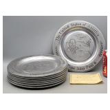 Pewter Collector Plates Pope John Paul II