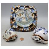 El Palomar Mexican Pottery Candle Holder & (2)