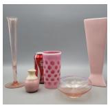 Pink Glass Items Vases & More