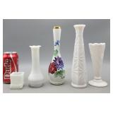 Milk Glass Vases & More
