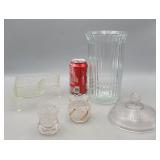 Clear Glass Items Vase & More